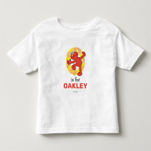 Camiseta Infantil Elmo Alphabet O Laranja