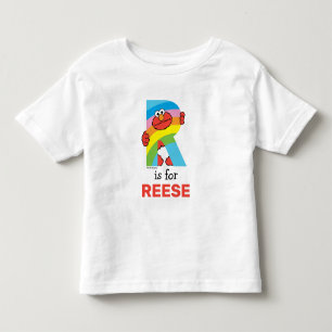 Camiseta Infantil Elmo Alphabet   R Arco-íris