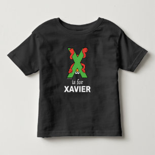 Camiseta Infantil Elmo Alphabet X Verde