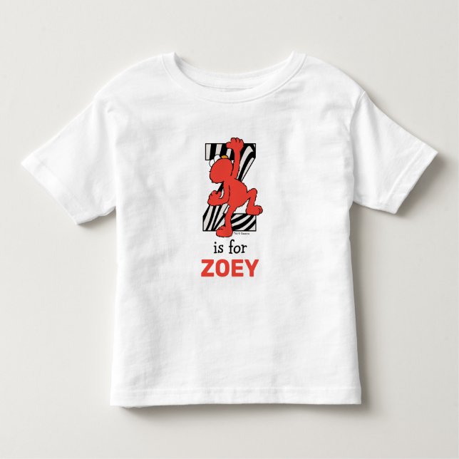 Camiseta Infantil Elmo Alphabet | Z Zebra (Frente)
