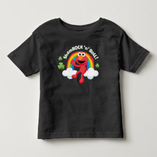 Camiseta Infantil Elmo   Shamrock 'n' Roll Rainbow