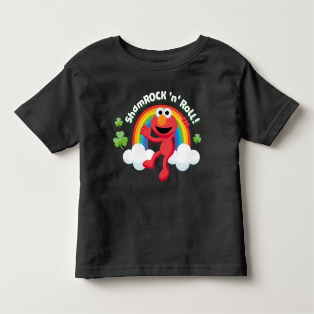 Camiseta Infantil Elmo | Shamrock 'n' Roll Rainbow (Frente)