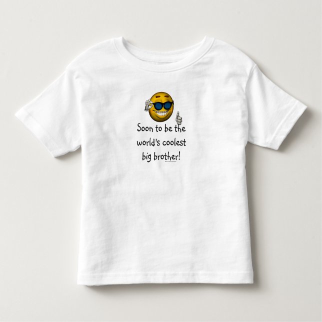 Camiseta Infantil "Em breve será o maior irmão do mundo!" (Frente)