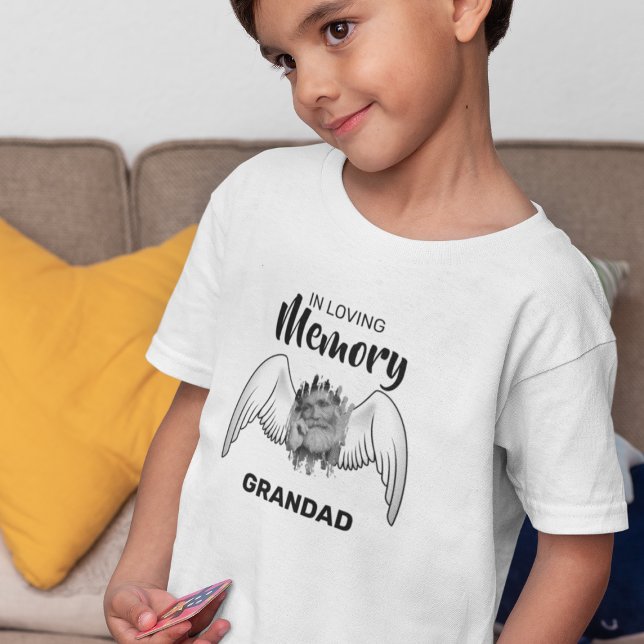 Camiseta Infantil Em memória de amor | Memorial da Foto | Avô (Criador carregado)