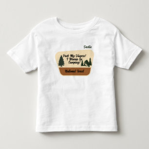 Camiseta Infantil "Embale Minhas Fraldas! Quero Ir Acampar" Personal