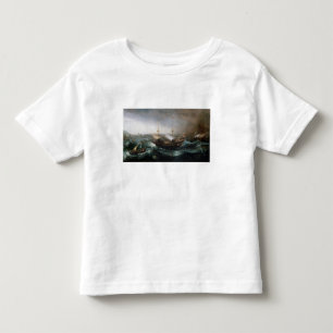 Camiseta Infantil Embarcações mercantes holandesas e um Smalschip