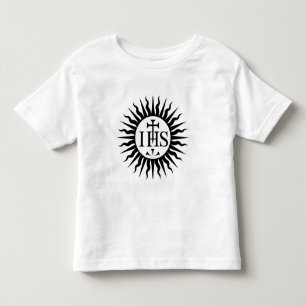 Camiseta Infantil Emblema da Sociedade de Jesus Monograma