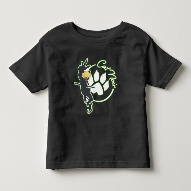 Camiseta Infantil Emblema do Gato Noir (Frente)