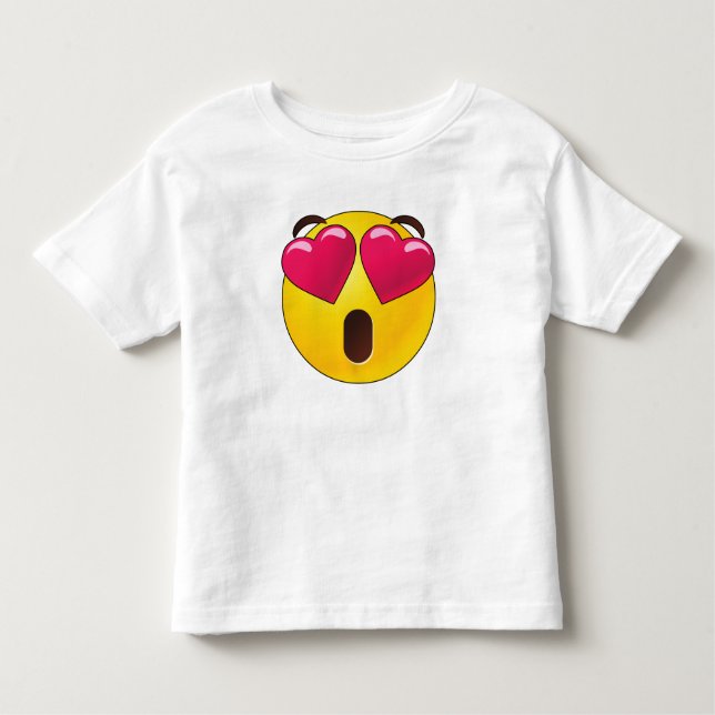 Camiseta Infantil Emoji Heart Eyes Namorados (Frente)