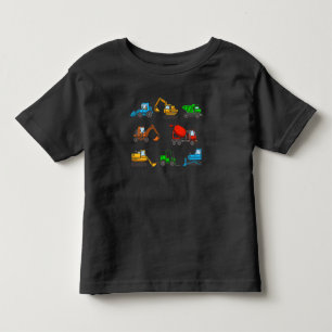 Camiseta Infantil Empilhadeira de veículos para construção