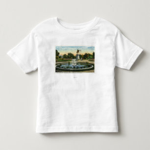 Camiseta Infantil Empregada doméstica da fonte da névoa, estátua