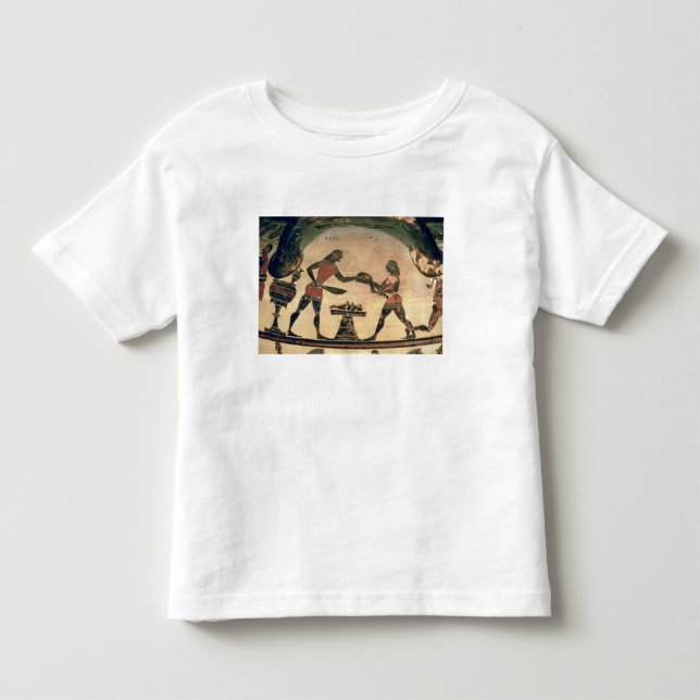 Camiseta Infantil Empregados que preparam a comida para um simpósio, (Frente)