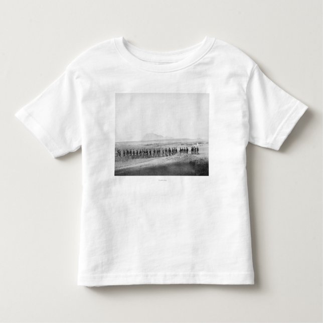 Camiseta Infantil Empresa C, ó infantaria dos E.U. que anda em uma (Frente)