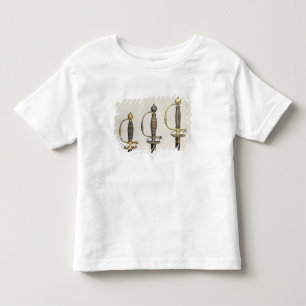 Camiseta Infantil Empunhaduras de três espadas francesas: um do aç