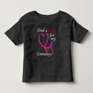 Camiseta Infantil Encontrar um Cancer de Cura/Coração/Avó...