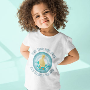 Camiseta Infantil Encontre Seu Próprio Pond E Faça Um Pato Esplash C