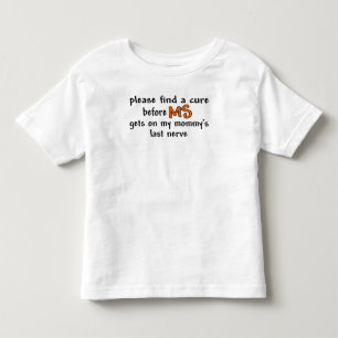 Camiseta Infantil Encontre uma cura antes que o MS obtenha no últim