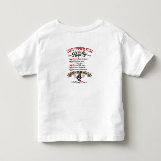 Camiseta Infantil Encontro do Pepper Fest de 2001 para crianças