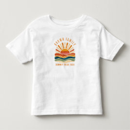 Camiseta Infantil Encontro Familiar Praia do Pôr do Sol de Verão