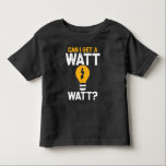 Camiseta Infantil Engenharia Elétrica de Watt Pun Funny<br><div class="desc">Engraçado Elétrico Watt Pun Humor Engenharia Elétrica.</div>