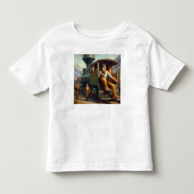 Camiseta Infantil Engenheiro do comboio com pé-direito (Frente)
