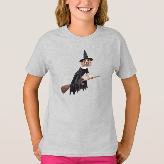 Camiseta infantil engraçada de Halloween do Cocker (Frente)