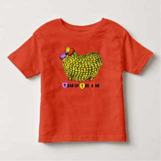 Camiseta Infantil Engraçado Amarelo Ram Chinês Ano Zodiac Toddler T