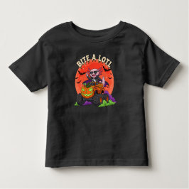 Camiseta Infantil Engraçado Axolotl Dracula Halloween Monster Truck