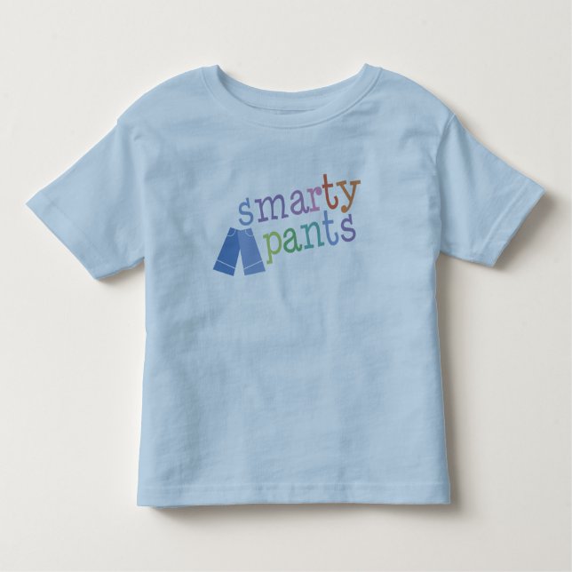 Camiseta Infantil Engraçado De Calças Inteligentes (Frente)