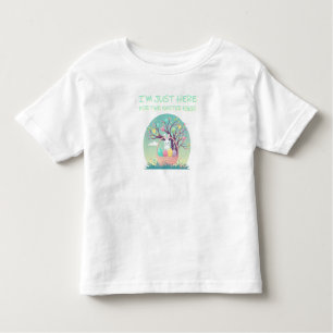 Camiseta Infantil Engraçado, estou aqui para o coelho de ovos de Pás