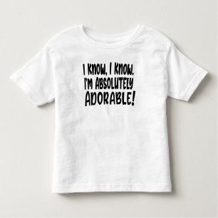 Camiseta Infantil Engraçado eu sei que sou adorável