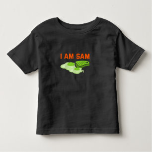 Camiseta Infantil Engraçado Feed Green Ham e Ovos Dias Eu Sou Sam