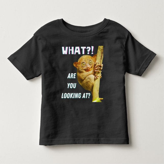 Camiseta Infantil Engraçado, Grande Olho Tarsier O Que Você Está Olh (Frente)