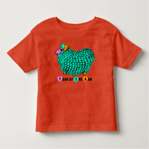 Camiseta Infantil Engraçado Green Ram Chinês Ano Zodiac Toddler T