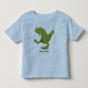 Camiseta Infantil Engraçado humor de desenho animado com dinossauro
