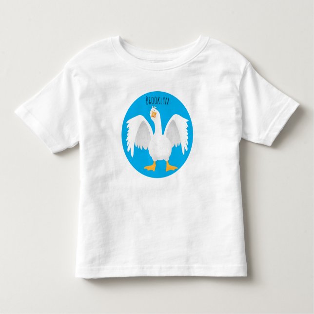 Camiseta Infantil Engraçado ilustração curiosa de desenho animado de (Frente)