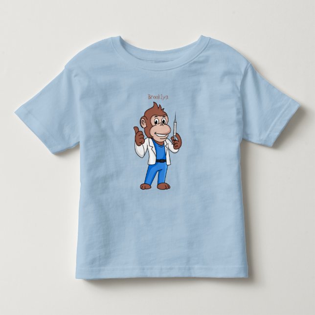 Camiseta Infantil Engraçado orangotango macaco (Frente)