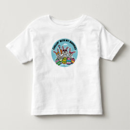 Camiseta Infantil Engraçado Páscoa Chillin com meus coelhos