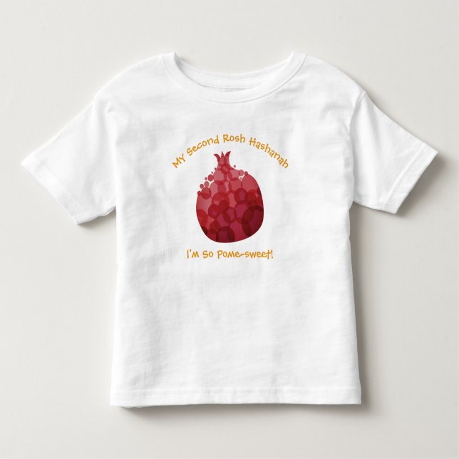 Camiseta Infantil Engraçado Pomegranato Meu (número) Rosh Hashanah (Frente)