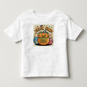 Camiseta Infantil Engraçado Pumpkin Halloween Vetor Art