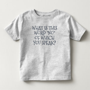 Camiseta Infantil Engraçado "Qual É Esta Palavra Não?"