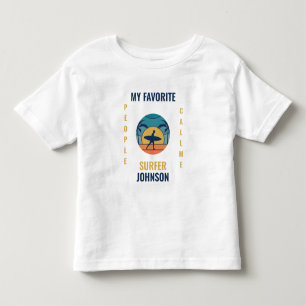 Camiseta Infantil Engraçado retro praia surfando citação modelo