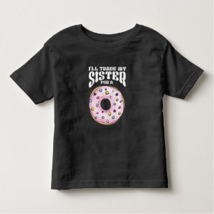 Camiseta Infantil Engraçado Rosquinha amando o filho irmão Foodie