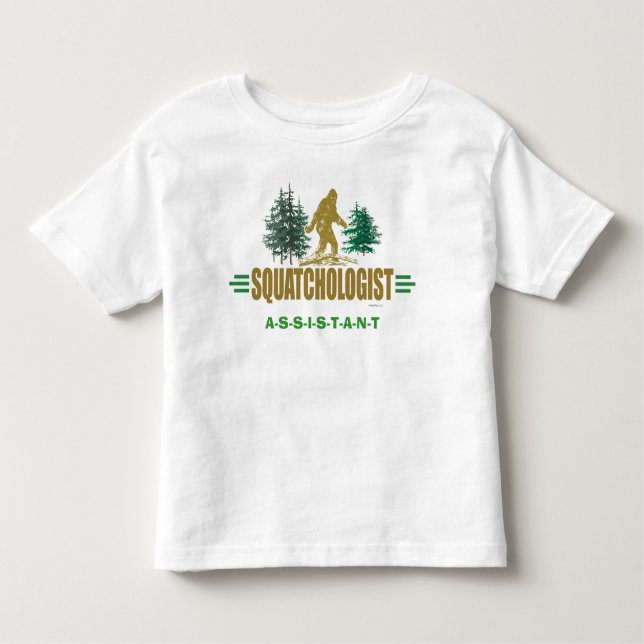 Camiseta Infantil Engraçado, Sasquatch Hunter's (Frente)