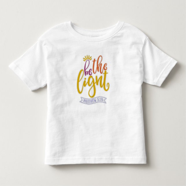Camiseta Infantil Engraçado Ser Uma Luz Neste Mundo (Frente)