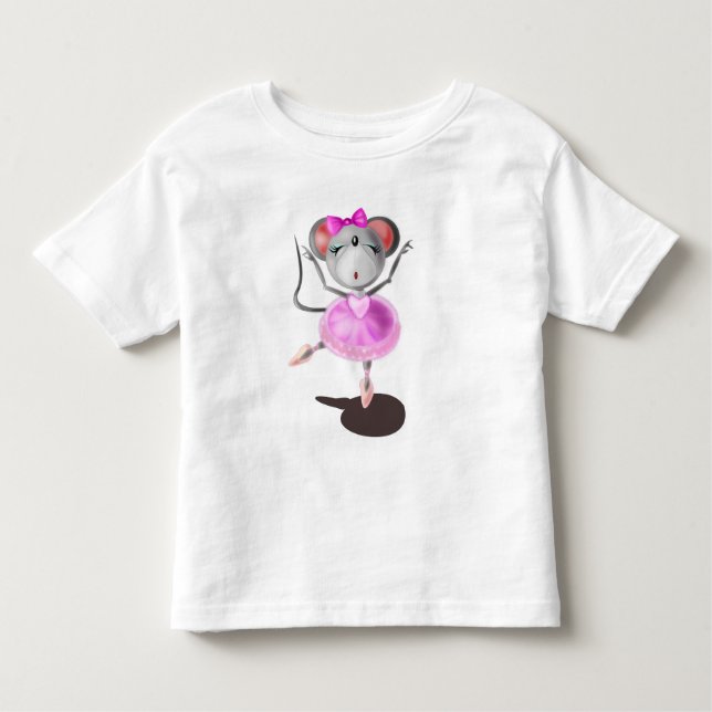 Camiseta Infantil Engraçado Toddler T-shirt Ballerina - Dança do Bal (Frente)