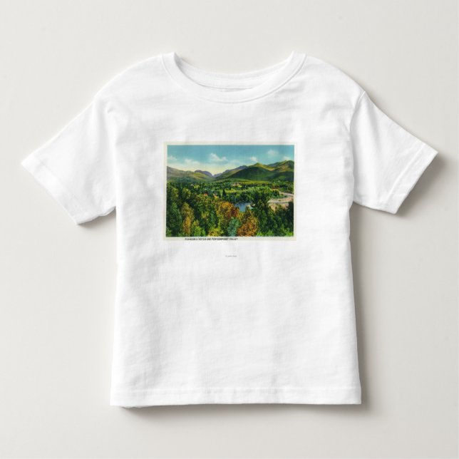Camiseta Infantil Entalhe de Franconcia & vale de Pemigewasset (Frente)