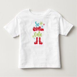 Camiseta Infantil Então, Elfin Fofo, Calçados Elf, Flocos de Neve, N