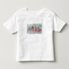 Camiseta Infantil Entrada Histórica em Tijolo Vermelho