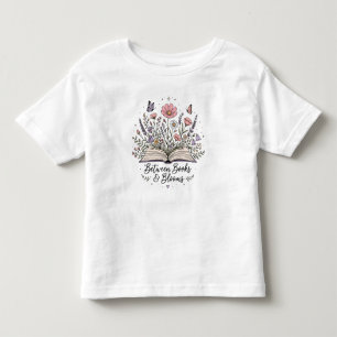 Camiseta Infantil Entre livros e flores amante de livros leitor